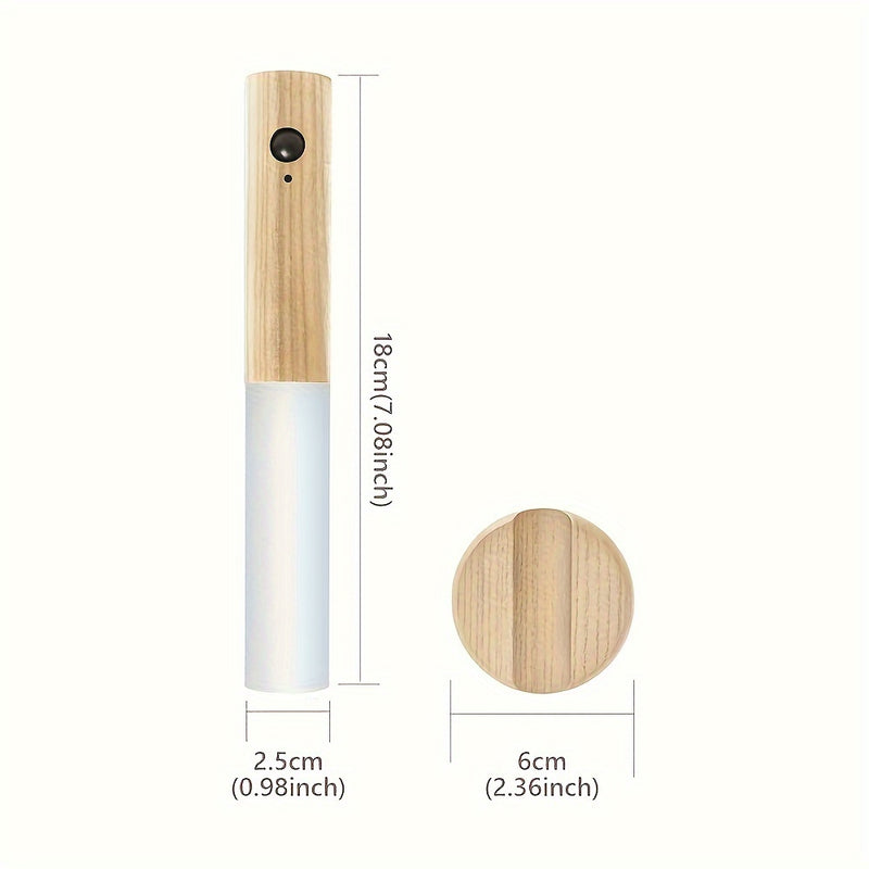 Luz nocturna inteligente de inducción del cuerpo humano de 1 pieza, luz de pared LED recargable para gabinete de pasillo, luz de inducción de pared para inodoro doméstico, alimentada por USB