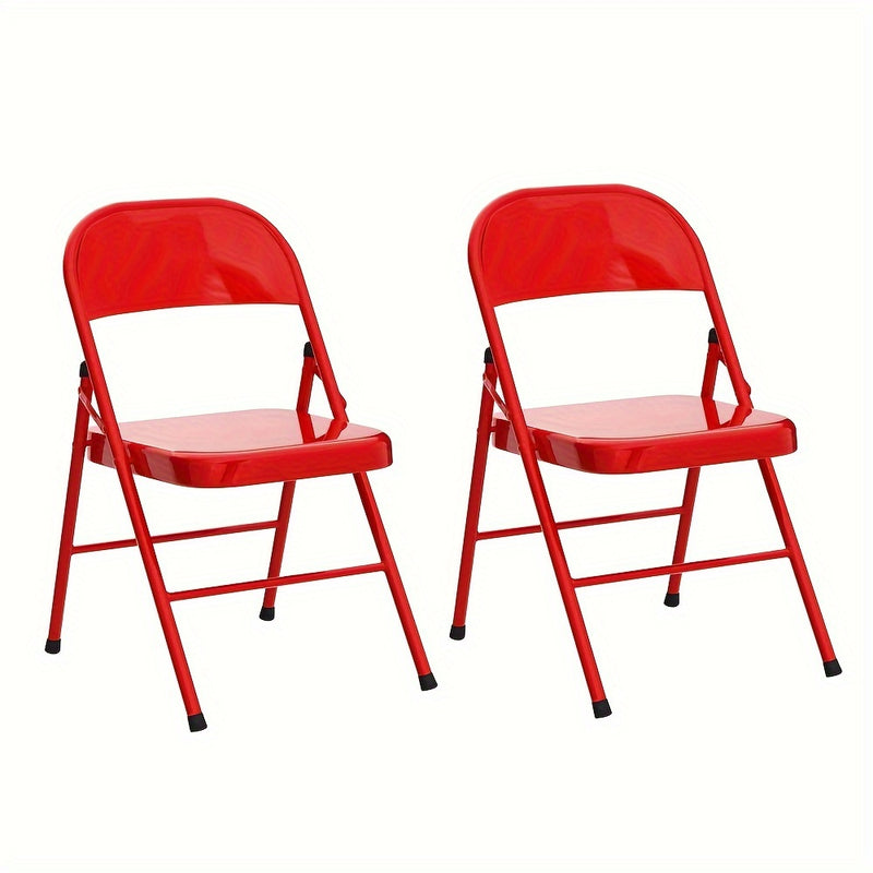 Silla Plegable de Acero Inoxidable para Hogar y Oficina - Fácil de Limpiar, Diseño de Respaldo Abierto