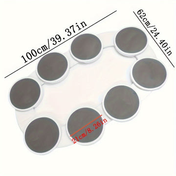 8 bandejas Susan Perezoso Giratorio Mesa de Comedor bandeja, diseño deslizante mesa Giratorio bandeja de servicio, adecuado para mesas rectangulares o redondas, bandeja giratoria de cocina reutilizable, perfecto para fiestas, reuniones familiares