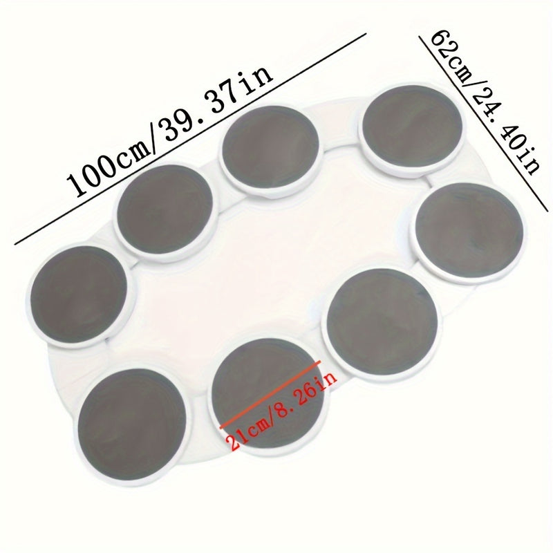 8 bandejas Susan Perezoso Giratorio Mesa de Comedor bandeja, diseño deslizante mesa Giratorio bandeja de servicio, adecuado para mesas rectangulares o redondas, bandeja giratoria de cocina reutilizable, perfecto para fiestas, reuniones familiares