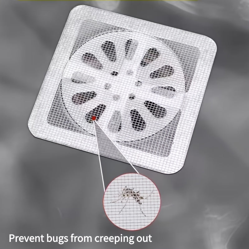 20 piezas de parche de desagüe de piso desechable - Fácil limpieza, previene la presencia de mosquitos y obstrucciones de pelo, ideal para uso en baño y cocina, instalación de cierre, filtro de desagüe de plástico