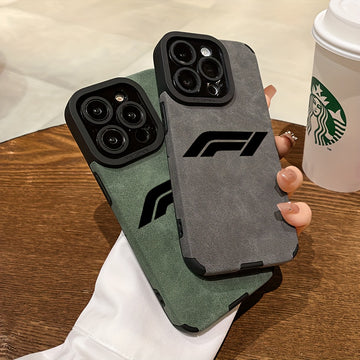 Estuche de teléfono personalizado con patrón de logo F1 negro para for iphone 16/16 Pro/16 Plus/16 Pro Max/15/15 Plus/15 Pro/15 Pro Max/14/14 Plus/14 Pro/14 Pro Max/13/13 Pro/13 Pro Max/12/12 Pro/12 Pro Max/11/11 Pro/11 Pro Max. Alto valor estético, resi