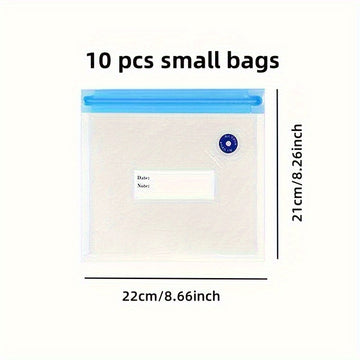 Kit de Sellador al Vacío Multifuncional Portátil Jkuoo - Bolsas para Almacenamiento de Alimentos Reutilizables, Bolsas con Cierre al Vacío, Válvulas de Aire Reemplazables y Preservación Fácil de los Alimentos - Ideal para el Hogar y Empaque Secundario