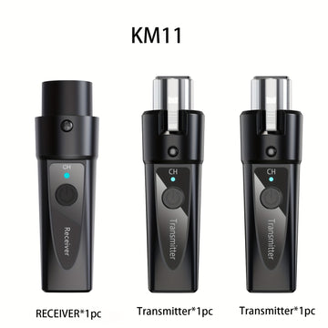 Transmisor inalámbrico de micrófono XLR, sistema inalámbrico de micrófono de 2,4 GHz, adaptador de micrófono inalámbrico recargable para mezcladores, micrófono dinámico