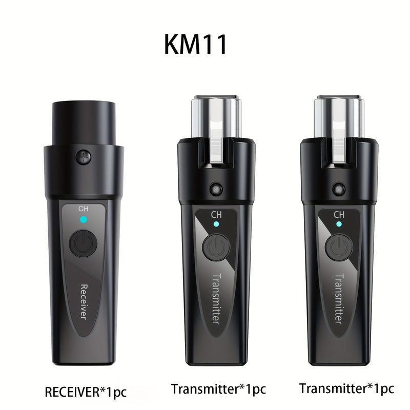 Transmisor inalámbrico de micrófono XLR, sistema inalámbrico de micrófono de 2,4 GHz, adaptador de micrófono inalámbrico recargable para mezcladores, micrófono dinámico