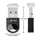 Adaptador de red inalámbrica USB BT 5.3, receptor de dongle inalámbrico USB, compatible con varios dispositivos como computadoras, auriculares, teclados, ratones y altavoces. Soporta Plug-and-Play para Windows 11/10/8.1 y es automáticamente compatible co
