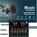Kit de micrófono Black Iron Studio, BM-800 Podcast Mic, con tarjeta de sonido V8, batería de litio recargable por USB, control de volumen, conector de 3,5 mm, para portátil, Vlog, transmisión en vivo, videoconferencia, karaoke, canto