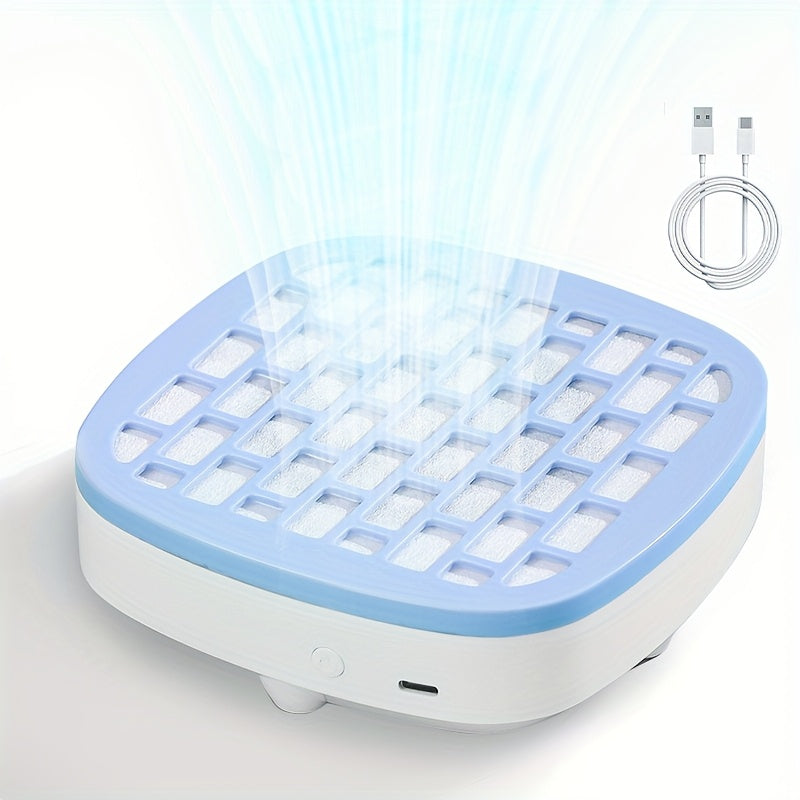 Secador de uñas mini USB recargable con tecnología de luz azul - Diseño portátil compacto, sin batería, carga USB-C para manicura y pedicura, secador de uñas, herramienta de belleza moderna, cuerpo de plástico duradero