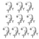 Juego de 10 Ganchos para Luces de Escenario FF, Gancho con Cierre Simple y Doble, Gancho para Faro, Gancho de Fundición de Aluminio para Luces de Palet Anchas de 20 Tarjetas de 30-52 Tubos