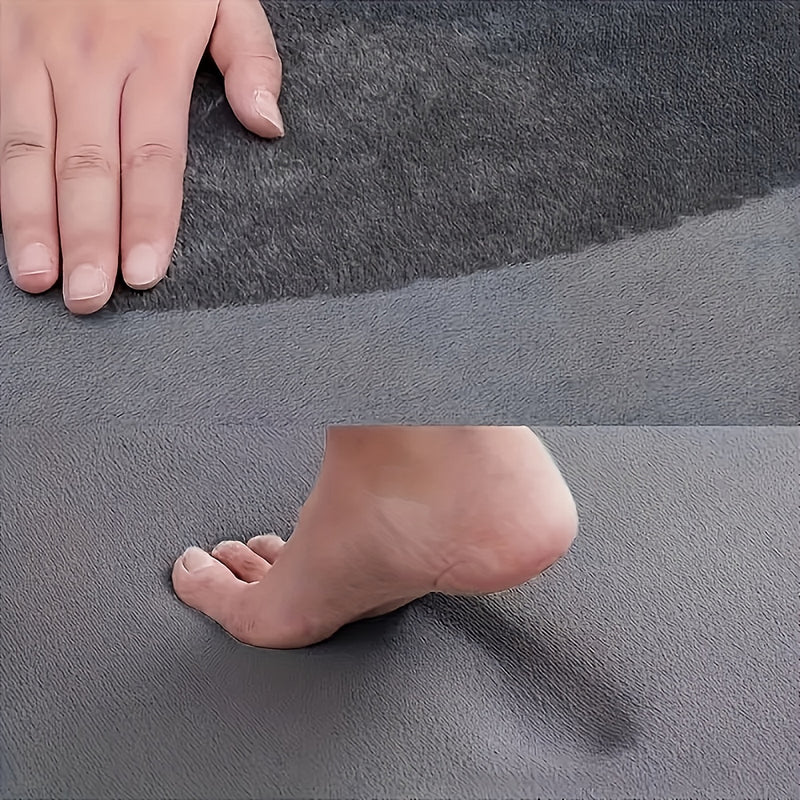 Alfombra antideslizante para baño, forma irregular gruesa, felpa suave, solo lavado a mano, diseño de dibujos animados, pelo bajo, poliéster, respaldo de PVC, decoración para baño del hogar
