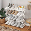 Estante de zapatos en forma de Z - Armario de zapatos plegable de plástico que ahorra espacio, fácil de ensamblar, estante de almacenamiento multifuncional de pie, adecuado para el hogar, el dormitorio, la entrada, diseño de 4 niveles, estructura sólida,