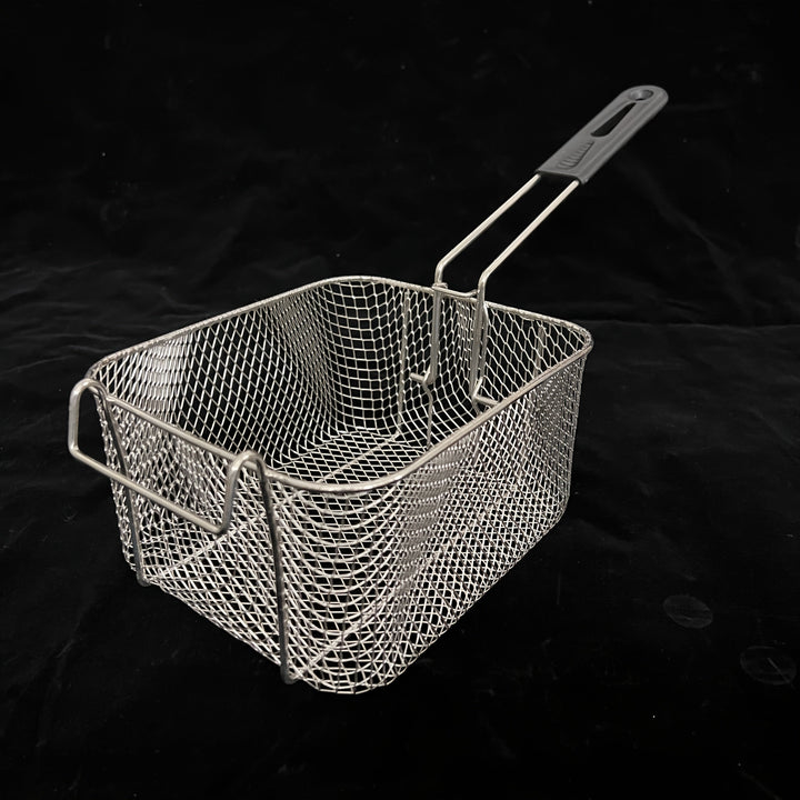Canasta de Acero Inoxidable con Mango Metálico - Fácil de Limpiar, Plegable y Resistente al Calor | Ideal para Papas Fritas, Alitas de Pollo y Más | Herramienta de Cocina Comercial y Doméstica | Estructura de Malla Duradera | Canasta de Malla Robusta
