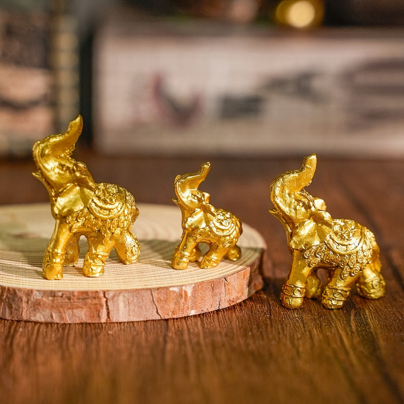 3 piezas de Figuras de Familia de Elefantes, Talladas en Resina, Decoración Versátil para Interior y Exterior, Ideal para Acción de Gracias, San Valentín, Regalos de Día del Padre y Día de la Madre, No Requiere Electricidad