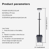 1pc DJGIFI Luz Solar para Camino con Macetero Integrado - Lámpara de Jardín Exterior Autoencendido/Apagado, IP44 Iluminación Solar de Alta Calidad para Patio, Pasillo y Césped - Luces Solares para Jardín, Acabado Mate, Plástico Duradero, Ideal para Entus