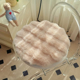 Alfombra Pequeña de Peluche Francesa, Suave y Cómoda para Invierno con Decoración Navideña Adecuada para Tapetes de Silla y Más