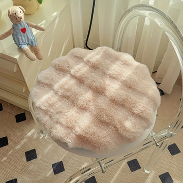 Alfombra Pequeña de Peluche Francesa, Suave y Cómoda para Invierno con Decoración Navideña Adecuada para Tapetes de Silla y Más