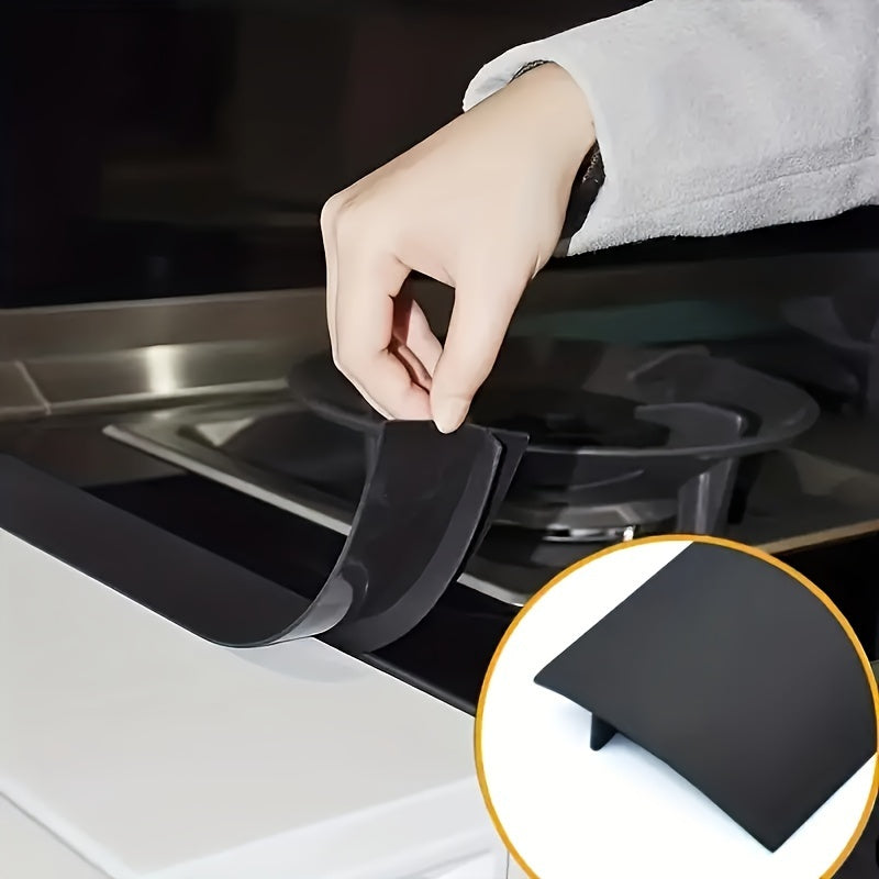 Tira de Sellado de Borde de Encimera de Cocina de Silicona - Adorno Integrado para Huecos de Estufa y Acabado de Fregadero