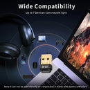 Adaptador de red inalámbrico ultra mini USB 5.4! Conecte y juegue para Win8.1-11, compatible con el sistema Win7! Soporta hasta 7 dispositivos simultáneamente, amplia compatibilidad para auriculares/altavoces/ratón/teclado/impresora, etc., rango estable