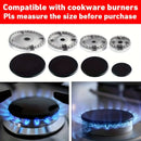 4 Paquete de perillas univer de aleación de aluminio para estufa de gas, juego de tapas de quemador Sabaf con tapas planas para accesorios de estufa de gas para horno y encimera sin batería
