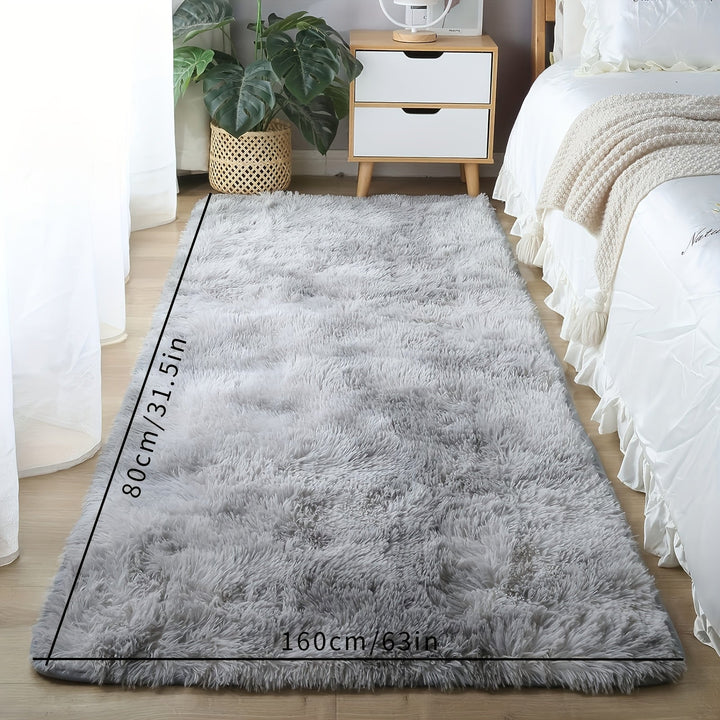 Alfombra suave y esponjosa de 1 pieza, adecuada para sala de estar, dormitorio, estudio o habitación de maquillaje, felpa suave antideslizante, alfombra junto a la cama o pasillo, lujoso y encantador estilo nórdico antideslizante, ideal para decoración d
