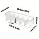 Caja de gestión de cables de gran capacidad con 5 compartimentos y tapa - Solución de almacenamiento de escritorio que ahorra espacio para uso en la oficina y en casa, plástico duradero, perfecta para organizar cables y cargadores, gestión de cables en c
