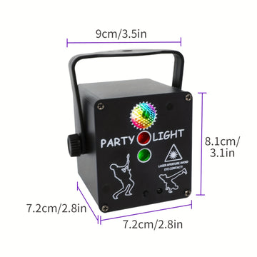 Tira de luz de discoteca USB YSH de 3 canales con control remoto - Iluminación de escenario LED de colores para fiestas, karaoke, bodas, salones de baile, Halloween, Navidad y más - Negro, material de hierro, batería no recargable, iluminación de eventos