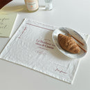 1pc Mantel Francés - Decoración Elegante para Mesa con Diseño Blanco y Marrón, Manteles de Lino para Desayuno en Cama, Regalos de Aniversario o San Valentín - Esenciales de Cocina y Restaurante, Vajilla Elegante, Temática Francesa, Superficie Texturizada