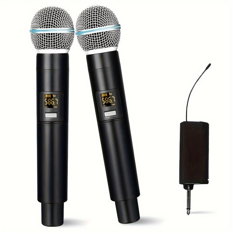 Micrófono inalámbrico UHF profesional de mano, micrófono dinámico, sistema de karaoke con receptor para amplificador, sistema de megafonía, Eid Al-Adha Mubarak.