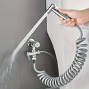 Juego de Ducha Mano Portátil con Alta Presión, Boquilla Autolimpiable, Ideal para Limpiar el Baño y Mantenerlo Limpio y Ordenado