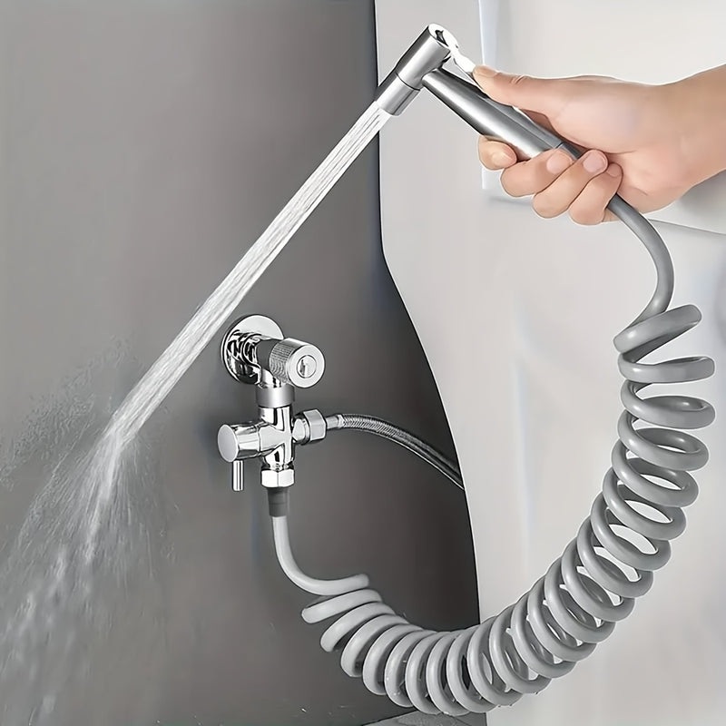 Juego de Ducha Mano Portátil con Alta Presión, Boquilla Autolimpiable, Ideal para Limpiar el Baño y Mantenerlo Limpio y Ordenado