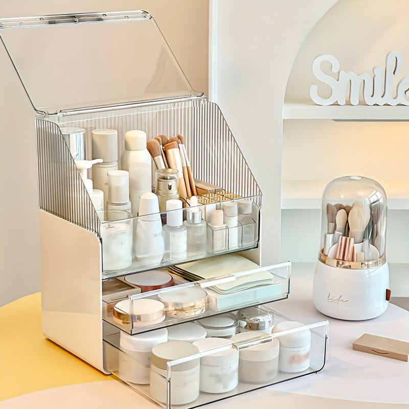 Organizador de Maquillaje de Gran Capacidad con Cajones - Caja de Almacenamiento para Cosméticos, Perfumes y Cuidado de la Piel para Tocador y Encimera de Baño, Organizadores de Maquillaje