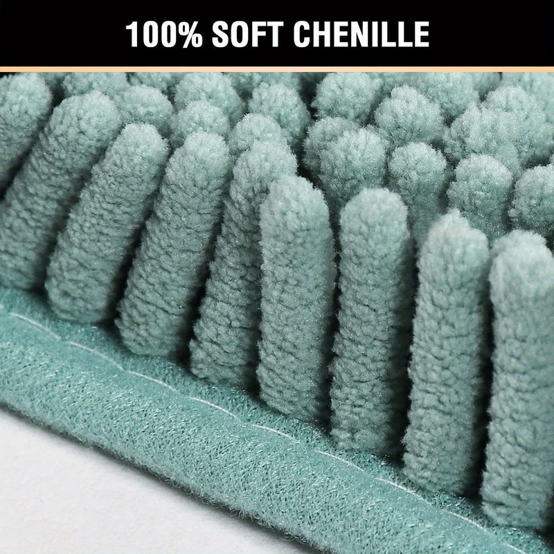 Alfombrilla De Baño De Chenilla De 2 Piezas, Alfombra De Baño En Forma De U Y Rectangular, Alfombra De Felpa Suave Y Peluda Para Baño, Alfombrilla De Inodoro Antideslizante Y Absorbente De Agua, Decoración De Baño