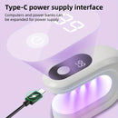 Lámpara de curado de uñas mini portátil con pantalla de visualización digital, carga USB, adecuada para peluquerías, uso en casa, viajes para endurecer uñas de gel, vida útil de la batería ultra-larga con modo de temporizador.