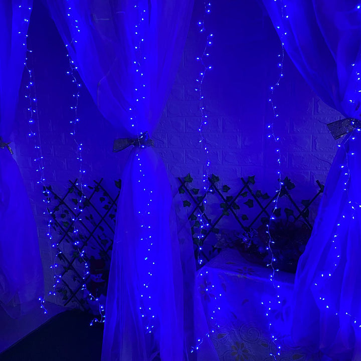 Cortina Micro Led Ramal 6x1,8 m 1440 LED Decoración Navidad Azul 1592