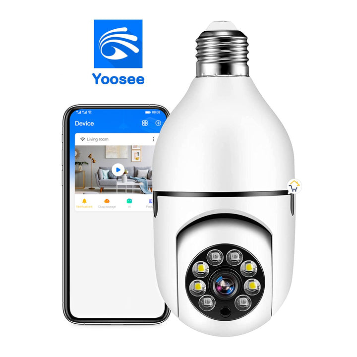 Cámara Seguridad IP Bombillo Wifi Panorámica 8177QT