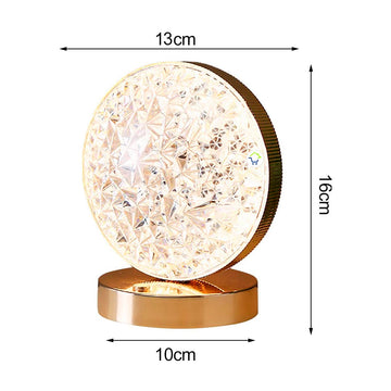 Lámpara Táctil Efecto Cristal Mesa De Noche Recargable LAIPARA-2