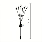 Luces de Hadas Luciérnagas x2 LED Jardín Panel Solar 6 Luces Impermeables C2003