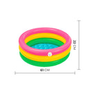 Piscina Inflable Redonda 3 Aros + Base Acolchada Infantil NP