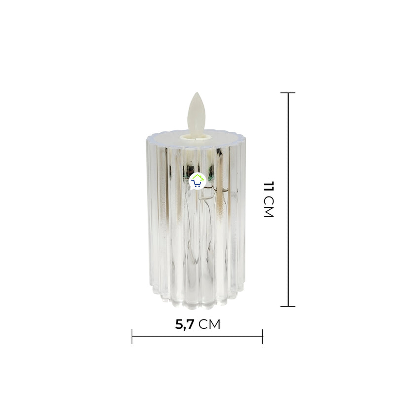 Vela De Movimiento Realista De Luz Cálida Y Base Multicolor DK-1522