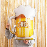 Globos Metalizado Cerveza Feliz Cumpleaños Fiesta Temática OE248