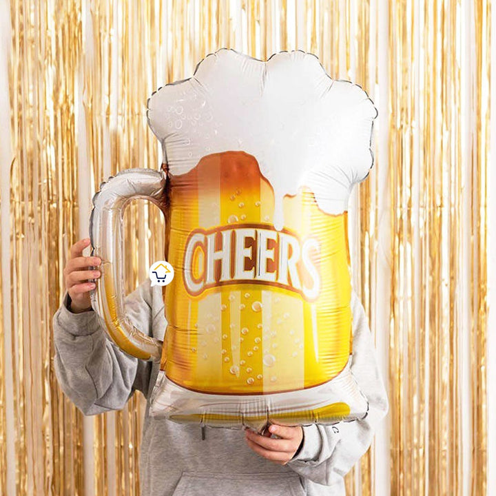 Globos Metalizado Cerveza Feliz Cumpleaños Fiesta Temática OE248