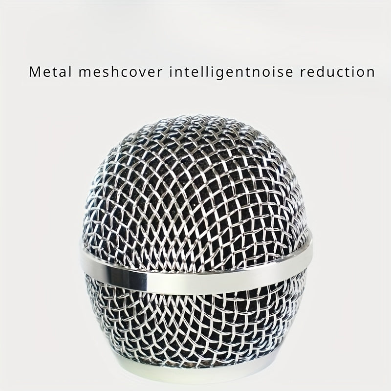 Micrófono de bobina móvil con cable universal, micrófono de karaoke clásico plateado con altavoz de varilla extensible, micrófono de mano para grabación con altavoz portátil, compatible con mezcladoras, DVD, grabaciones, transmisiones en vivo, altavoces