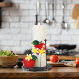 1pc Soporte de papel de toalla de diseño de manzana, dispensador de rollo de cocina de mostrador, estantería de almacenamiento de decoración para el hogar