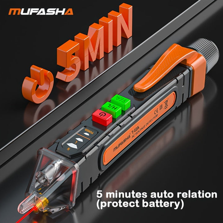 Probador de Voltaje sin Contacto Probador de Voltaje CA Puede Comprobar 12-1000V CA Eléctrico Inteligente de Punto de Ruptura Sin Batería MUFASHA