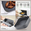 Alfombrilla de Silicona Reutilizable para Freidora de Aire Cuadrada - Forro para Cocinar Saludable, Perfecto para Aperitivos y Postres, Accesorio de Cocina Fácil de Limpiar