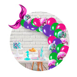 Kit Decoración Globos Cola Sirena Fiesta Temática Cumpleaños OE135