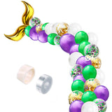 Kit Decoración Globos Cola Sirena Fiesta Temática Cumpleaños OE135