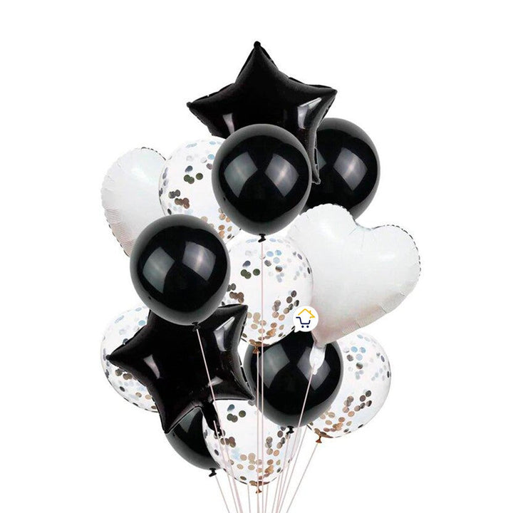 Kit Decoración Globos Estrella y Corazón Feliz Cumpleaños OE235