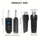 AMACEX K-11 Transmisor y receptor inalámbrico XLR, adaptador de micrófono XLR cableado a inalámbrico, adaptador XLR a 1/4", para micrófonos dinámicos/condensadores, interfaz de audio