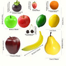Juego de Decoración de Frutas Falsas de 11 Piezas - Modelos Realistas de Espuma de Fresa, Mango y Plátano para Fotografía de Alimentos & Exhibición en Mesa Navideña